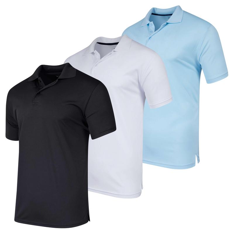 Men's 3-Pack Quick-Dry Performance Polo Shirt
