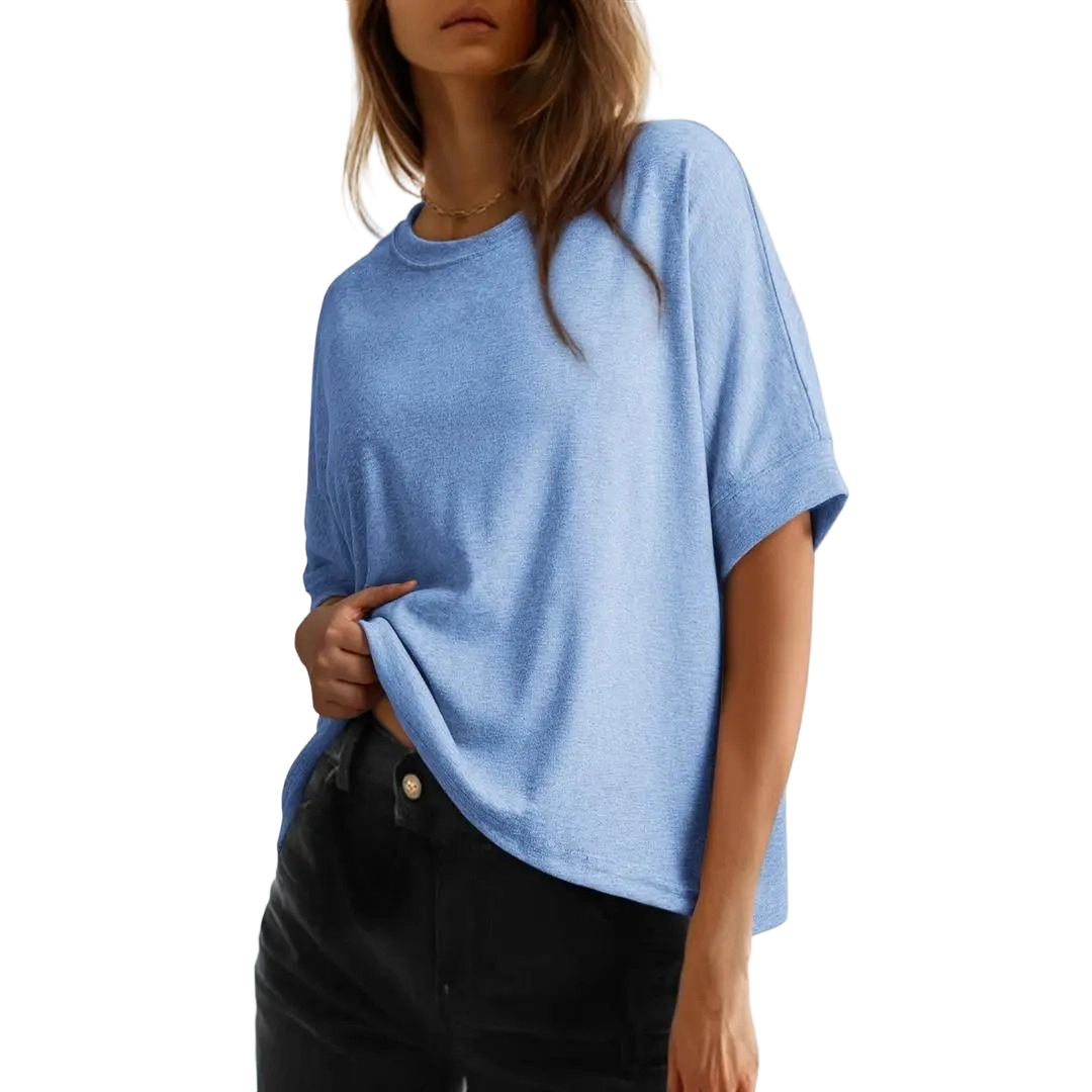 Women's Tops for Women 2026 Loose Oversized Basic Tee Comfortable Soft Fabric Flattering Fit - Womenswear