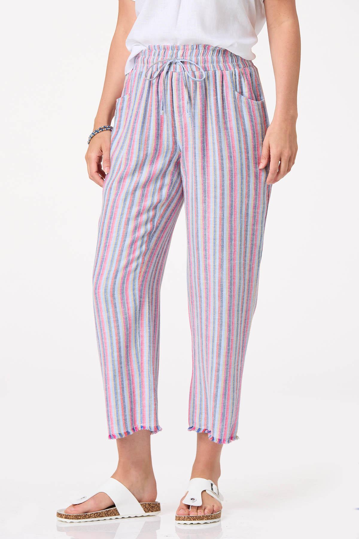 Multi Stripe Cropped Pants