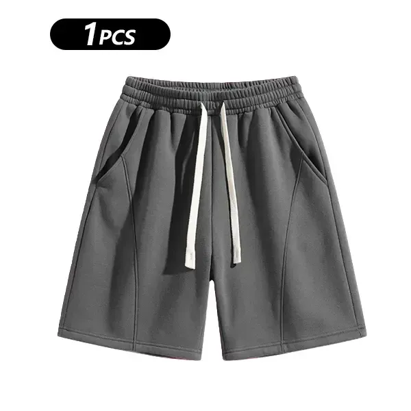 Men's Solid Pocket Waist Shorts, Lightweight Breathable Shorts, Casual Breathable Comfortable Shorts for Running Gym Workout