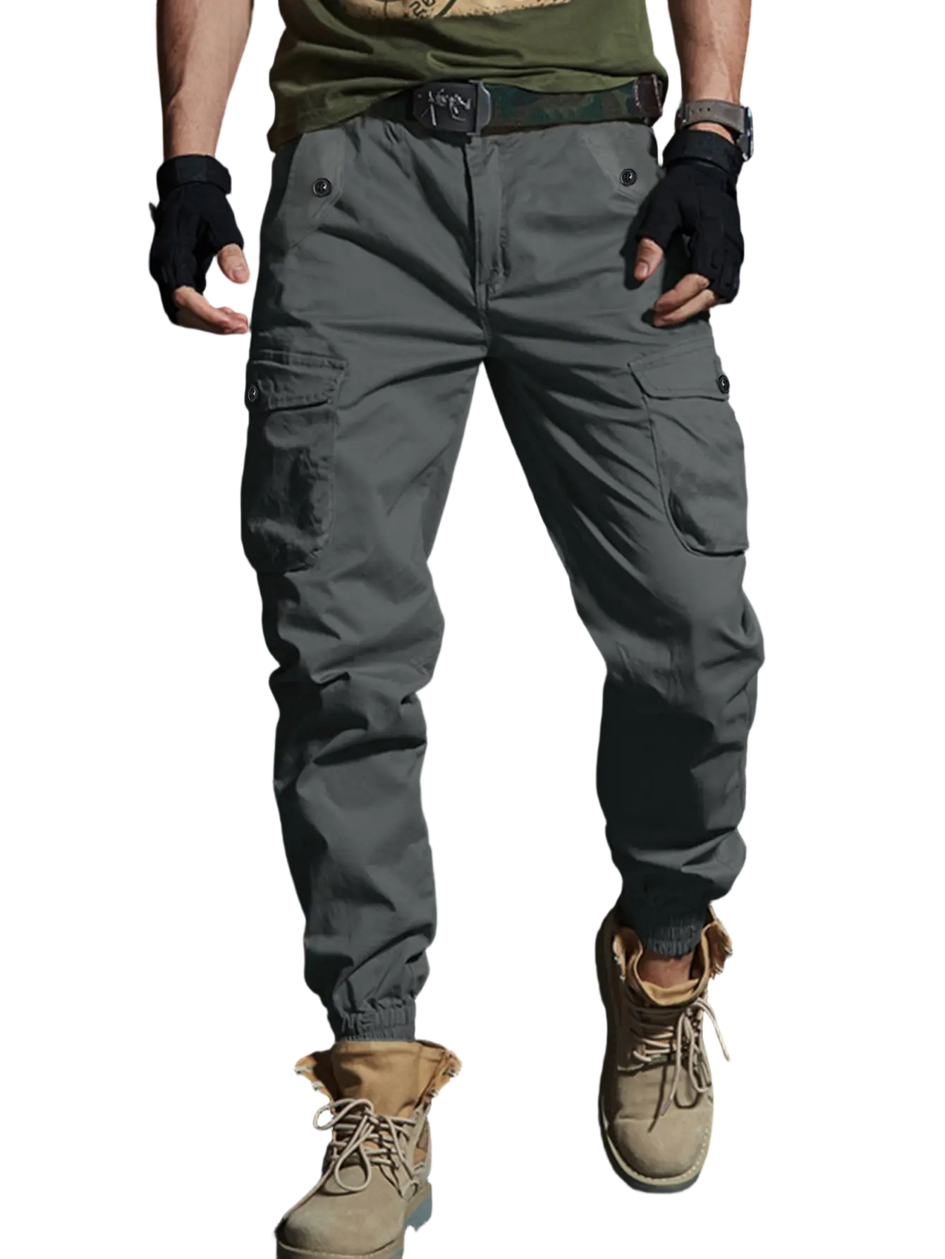 Tactical Cargo Joggers with Multi-Pocket Design - Rugged Style for Outdoor & Urban Adventures