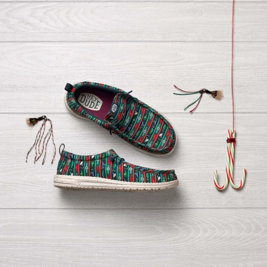 Wally Fishmas Sweater - Pine Green/Multi