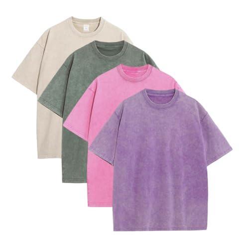 Men’s Vintage Oversized Heavyweight Cotton T-Shirt Pack