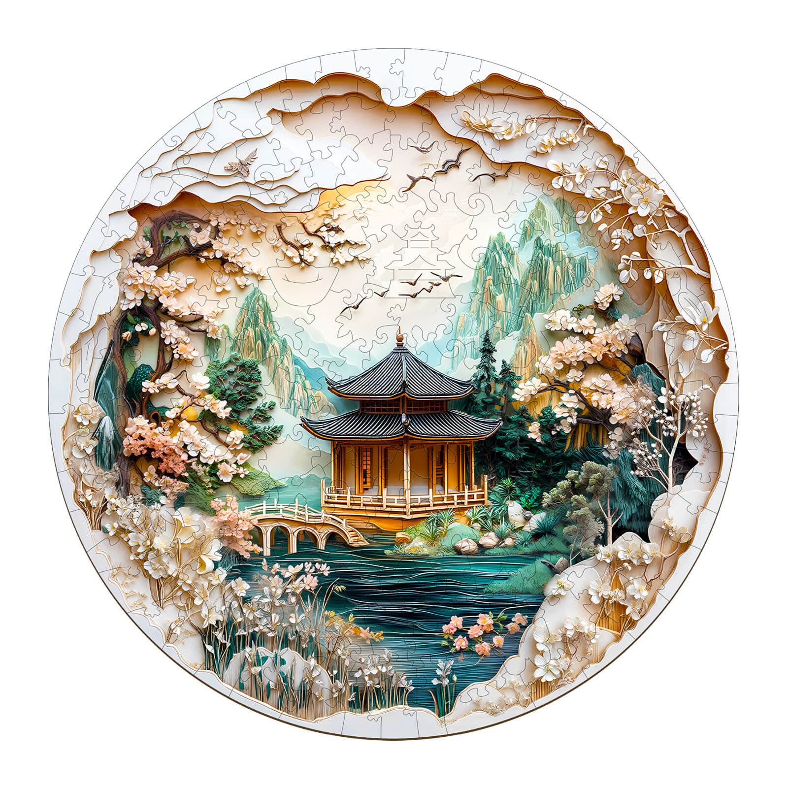 3D Chinese Landscape Painting Wooden Jigsaw Puzzle