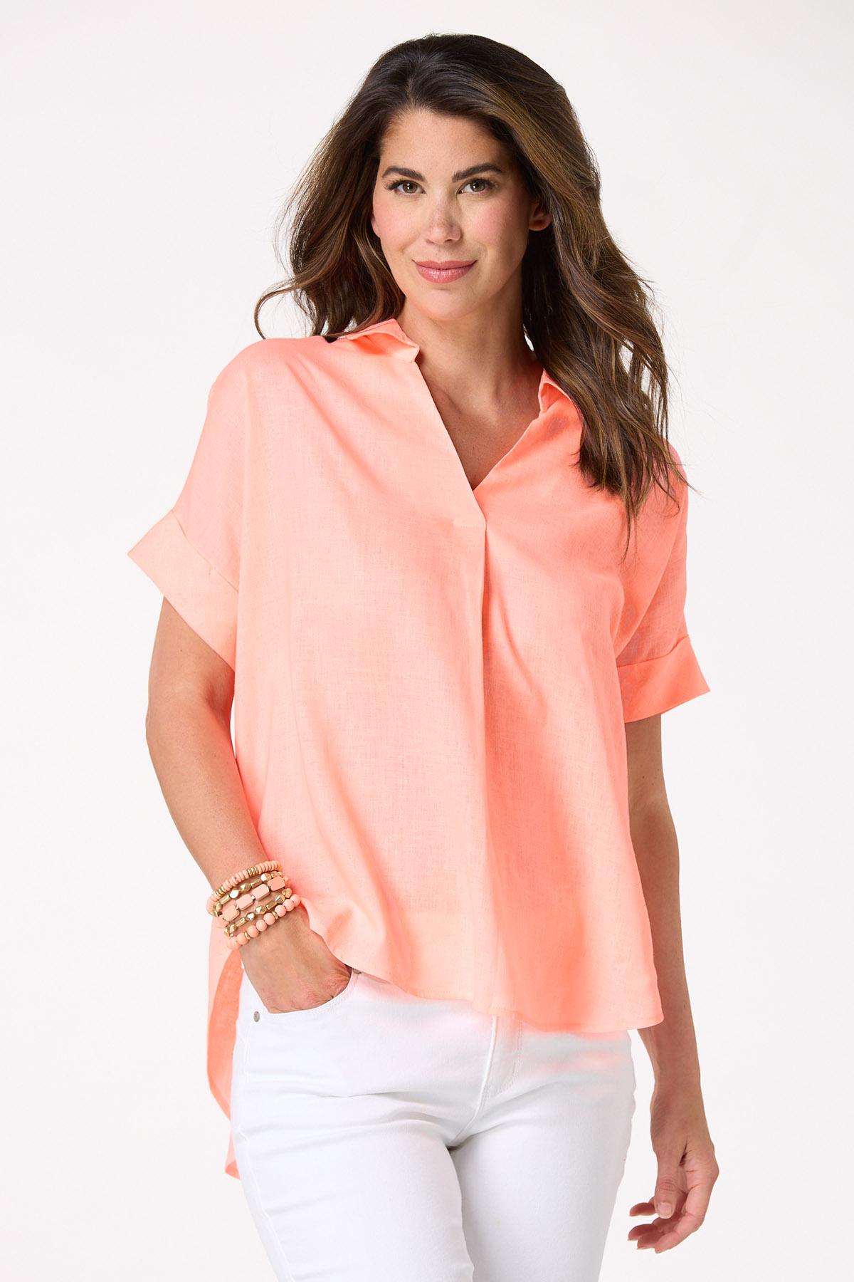 Button Back Linen Shirt