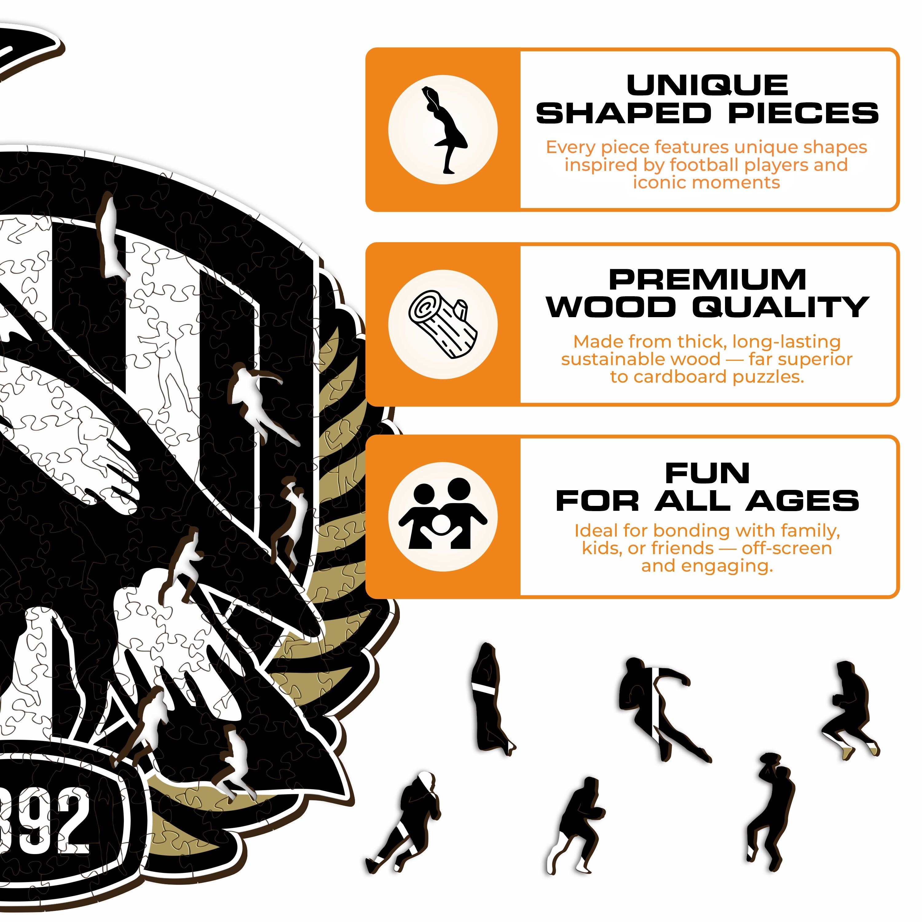 Collingwood FC Logo - Wooden Puzzle