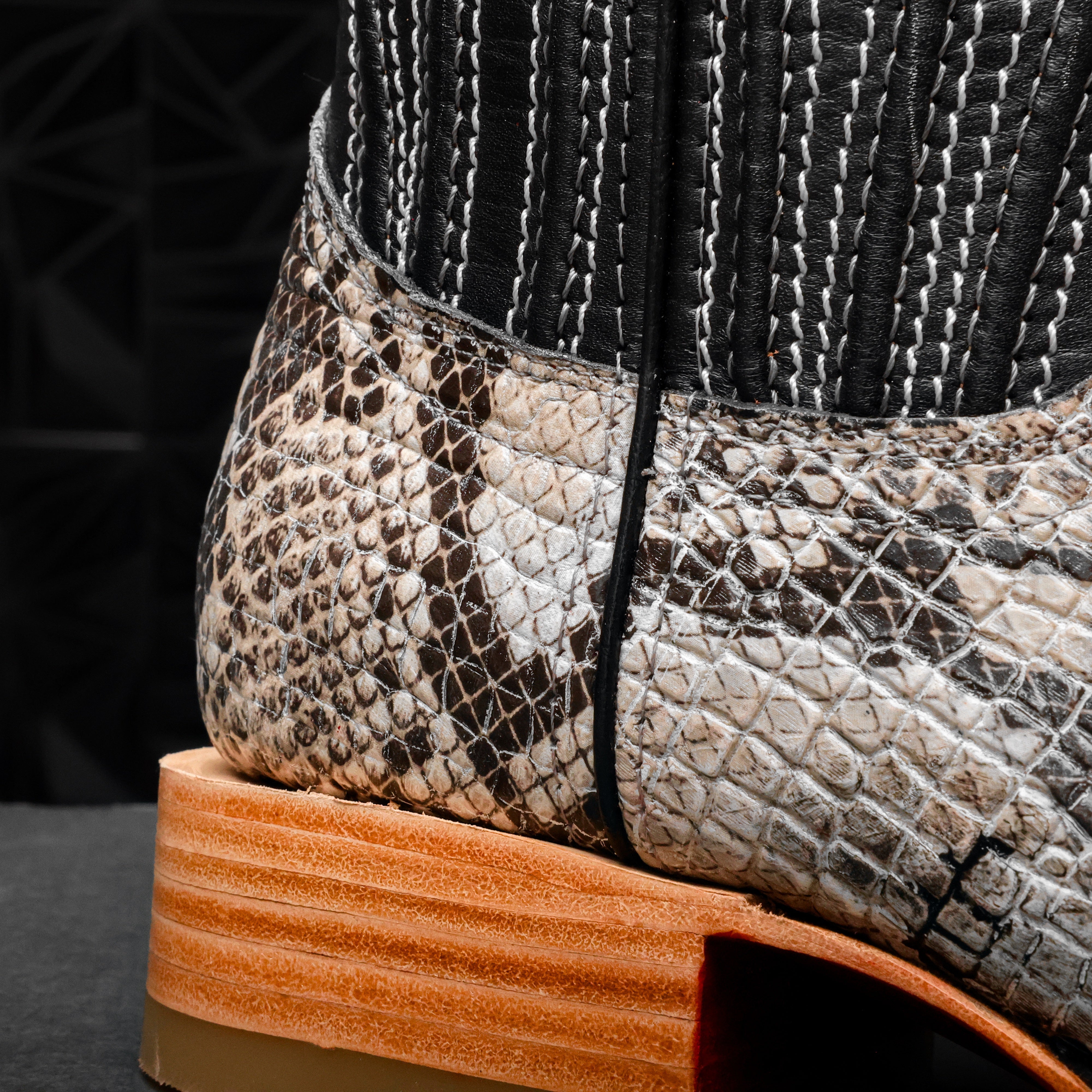 Bruce Mamba Leather Boots - Square Toe