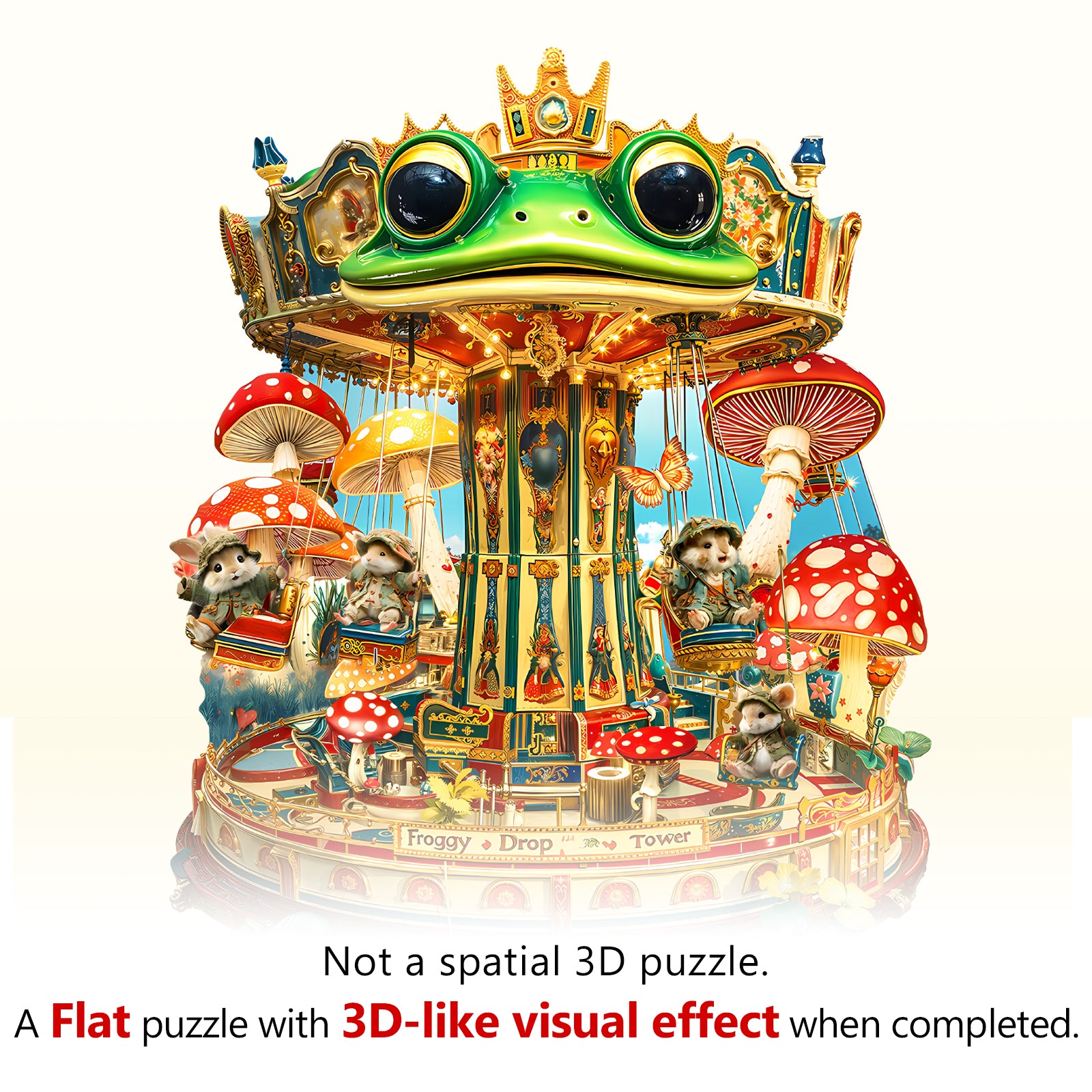 Froggy Drop Tower Wooden Jigsaw Puzzle
