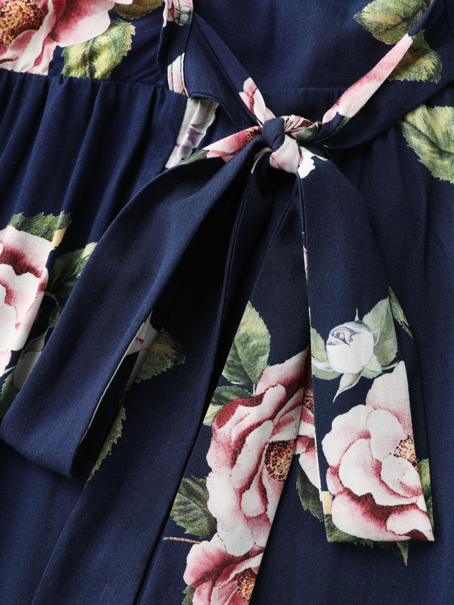 Romantic Floral Print High Slit Maxi Dress