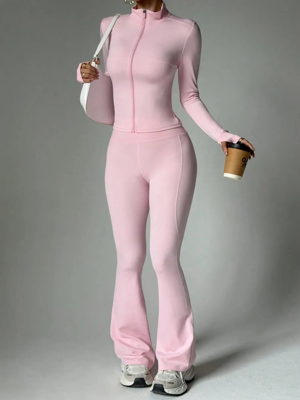 Women's Street Style 2-Piece Bodycon Activewear Set