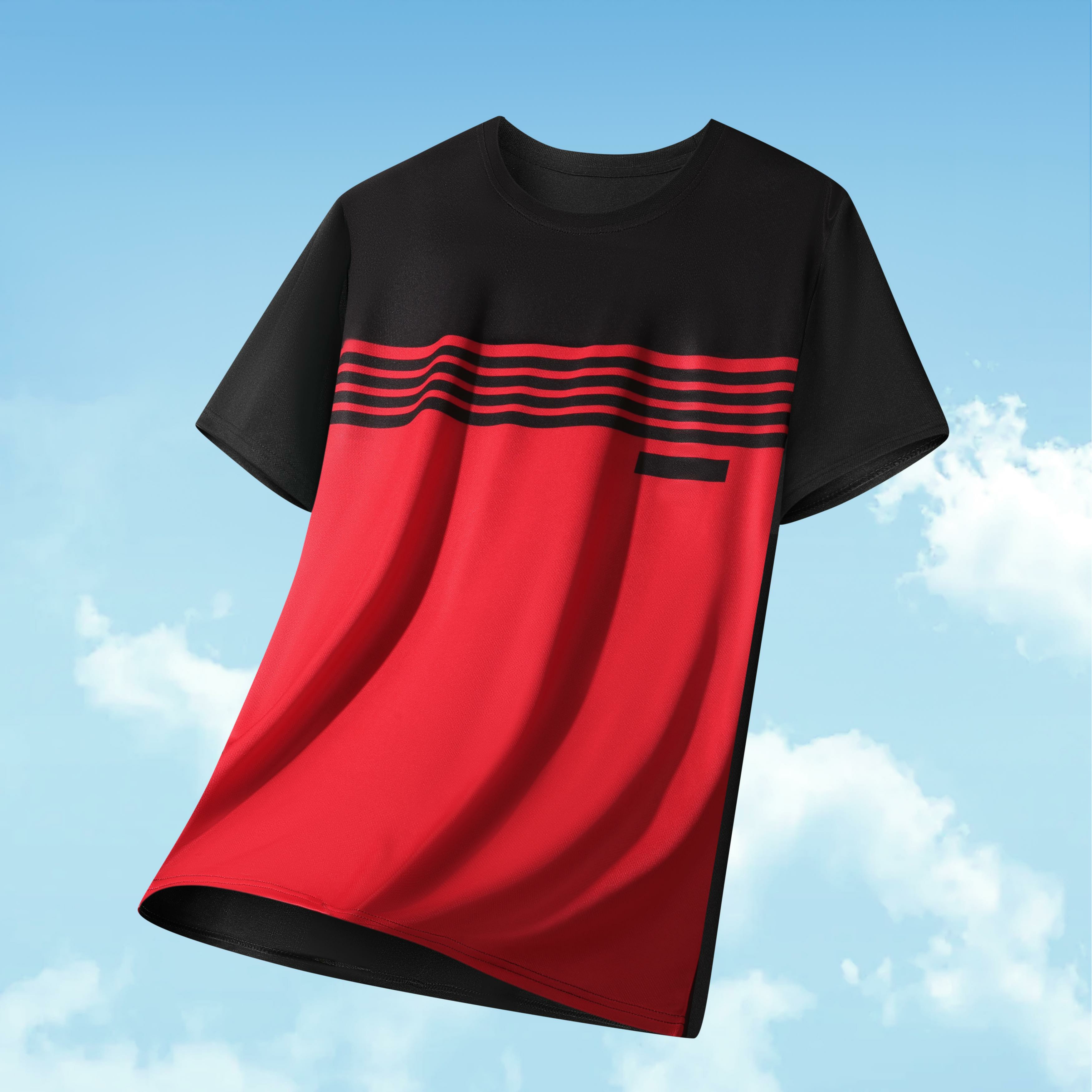 Men's 4-Pack Striped Short Sleeve T-Shirts – Breathable Summer Casual Wear