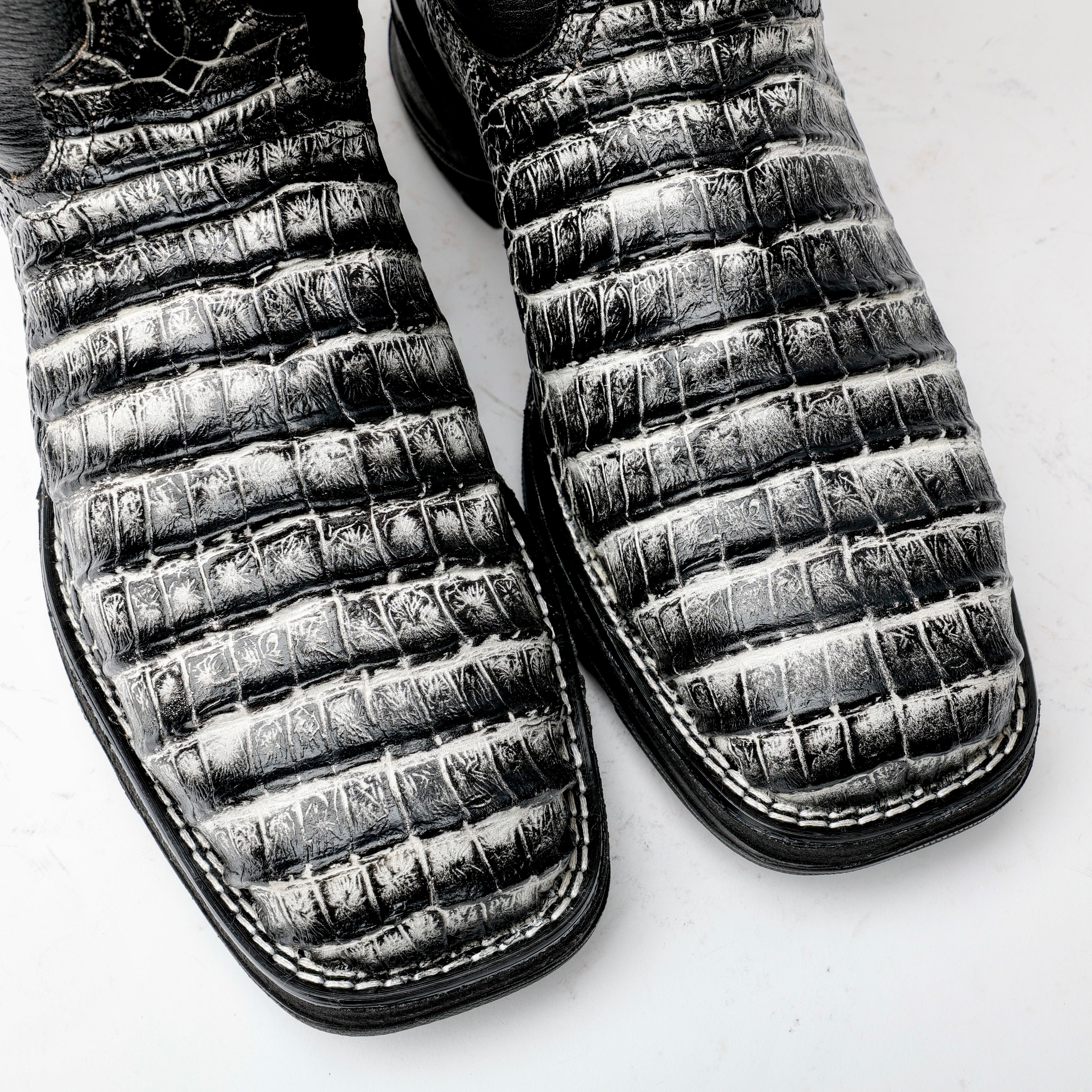 Desert Caiman Belly Leather Boots With 3D Lightweight Sole - Composite Toe