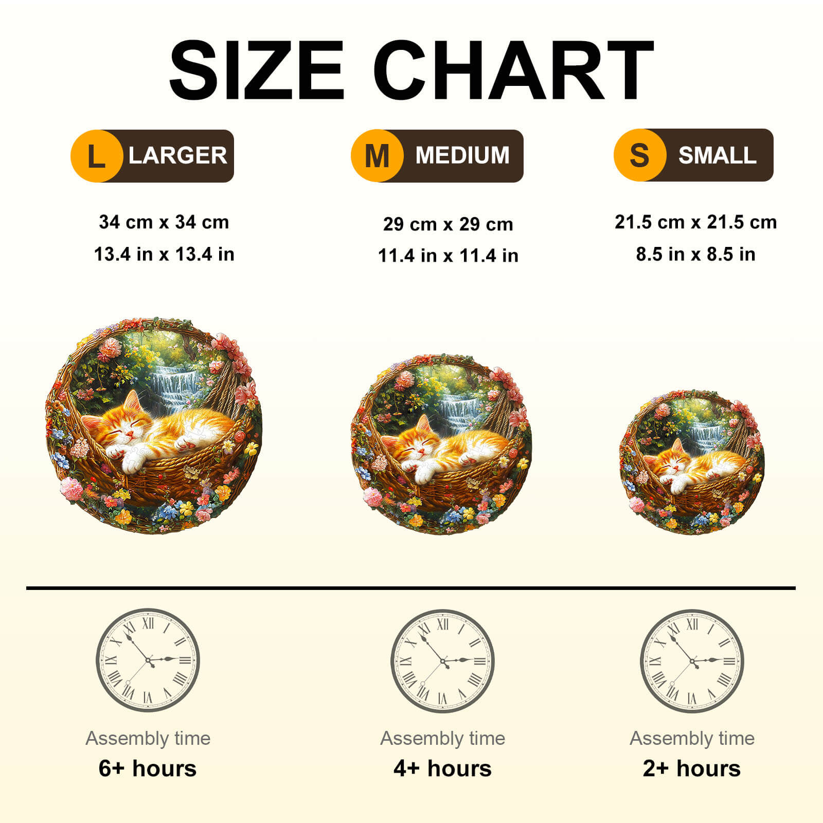 Garden nap kitten Wooden Jigsaw Puzzle