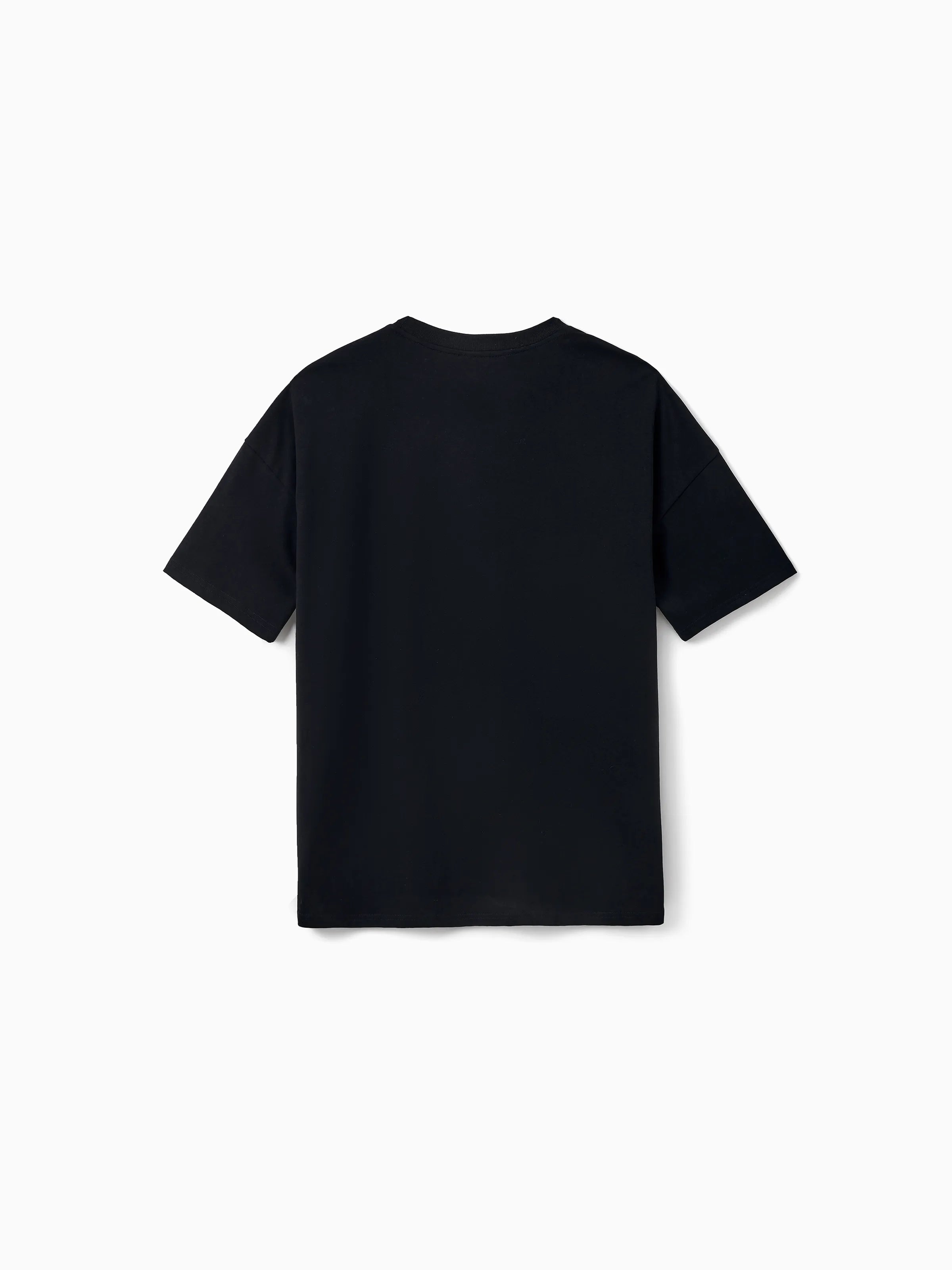 Family Matching Set Floral Sleeveless Strappy Dress or Colorblock Short-sleeve T-shirt  Black