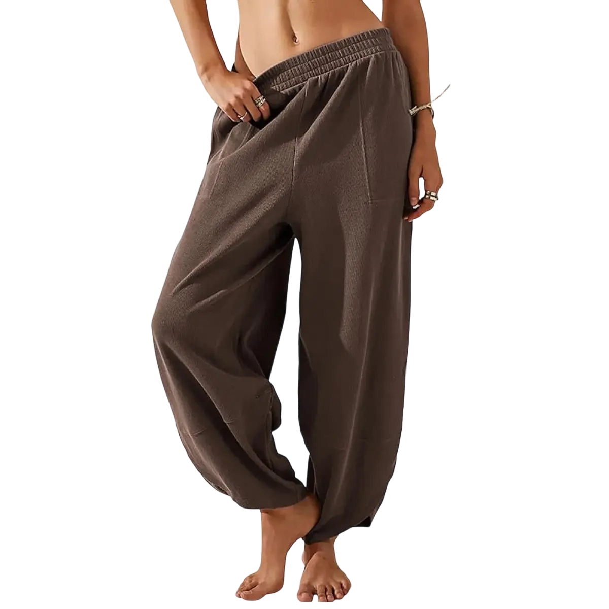 Elasticated Harem Palazzo Pants