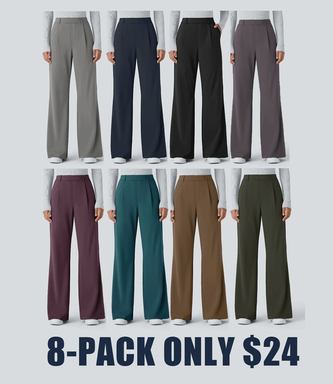 🔥 High-Waisted Flare Work Pants with Side Pockets 🔥