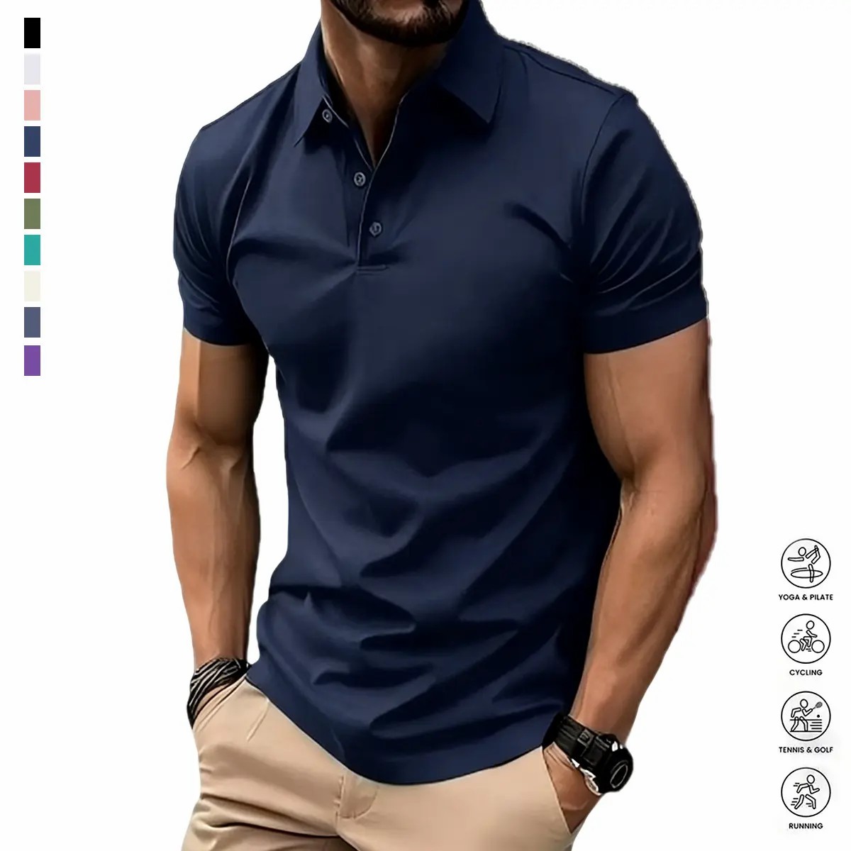 Men’s Classic Polo Shirt – Summer Casual & Business Essential