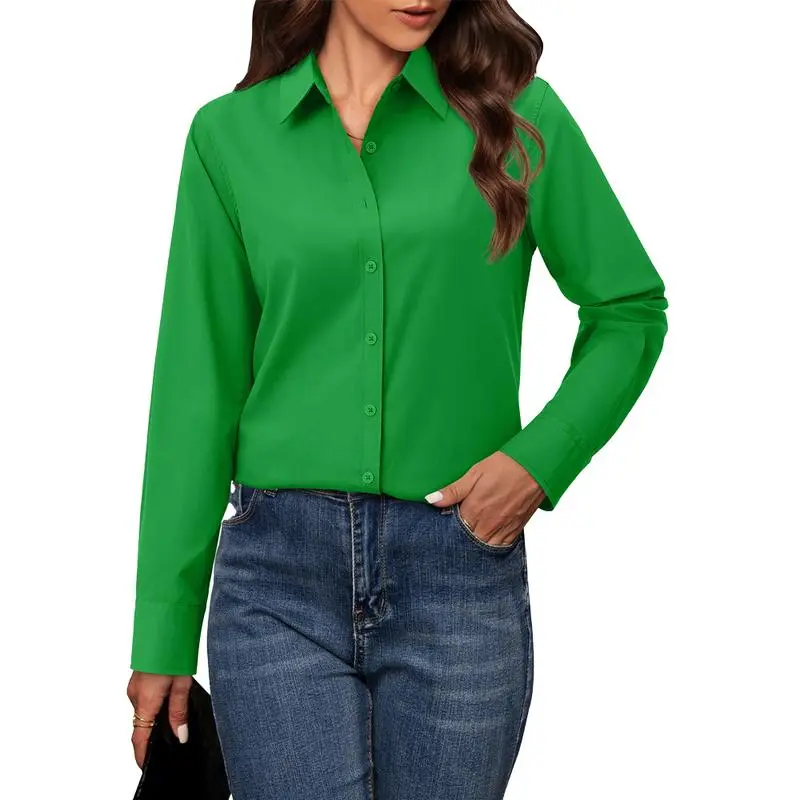 Button Down Shirts for Women Classic Fit Dress Shirt