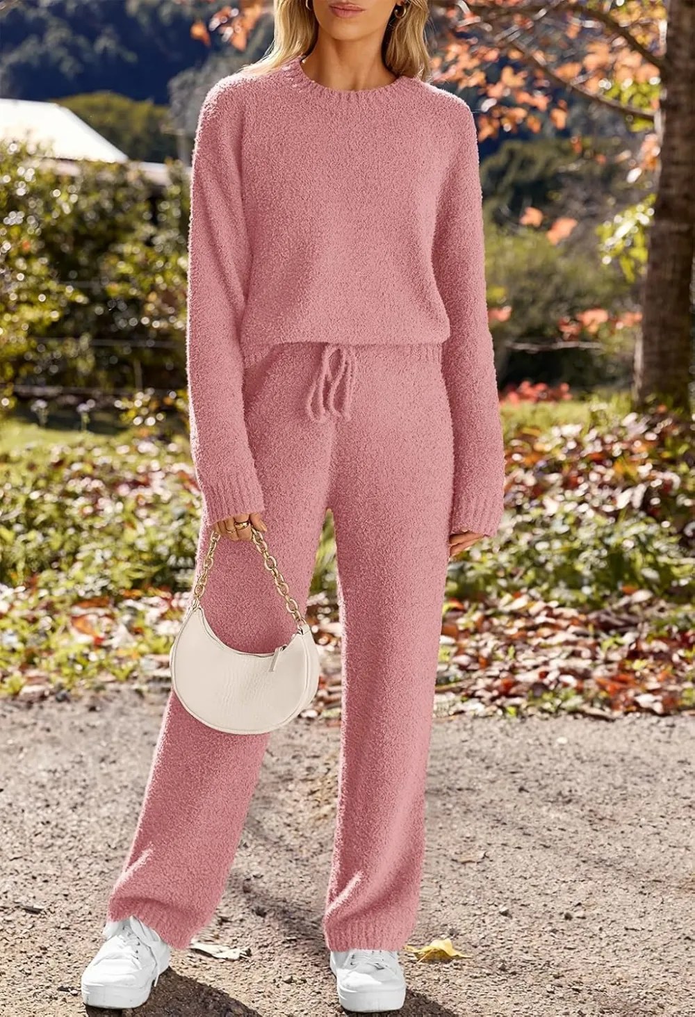 Womens Pajama Sets 2025 Fall Lounge Sweater Set