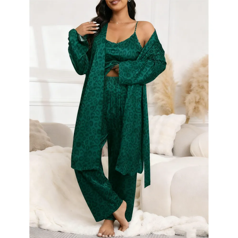 Women's Leopard Print Pajama Set
