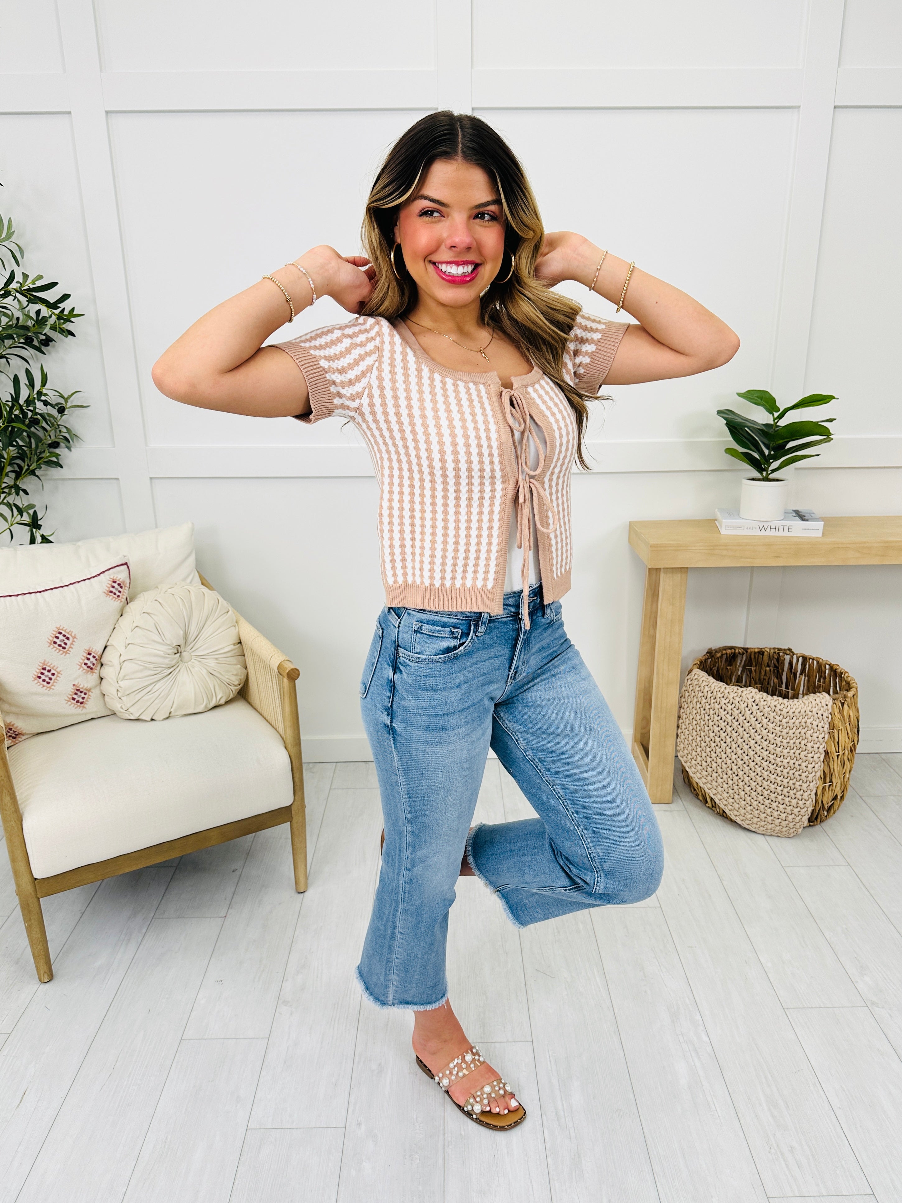 Lovervet A Cut Above Cropped Slim Wide Leg Jeans