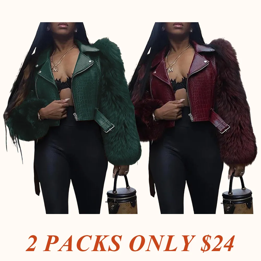 Women's Patchwork Fur Jacket