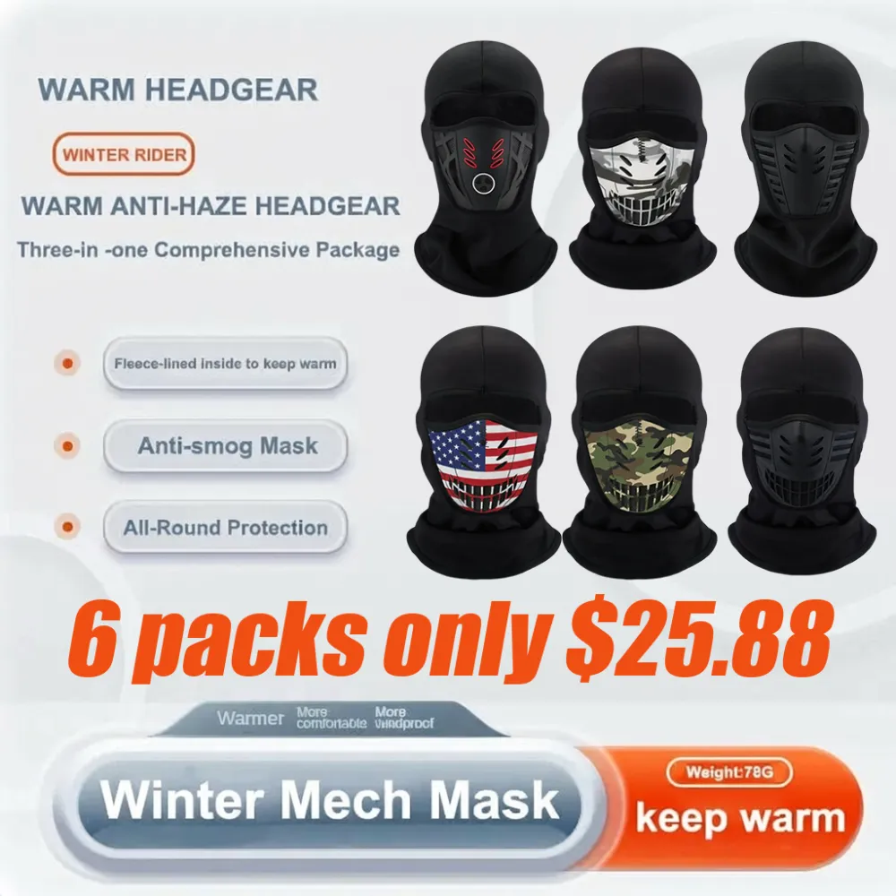 Balaclava Ski Face Mask Winter Windproof Warm Mask 3D Design Breathable Bandana