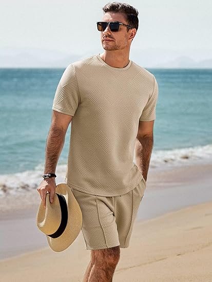 🌴Men’s Casual Summer 2-Piece Shirt & Shorts Set – Comfortable Everyday Outfit