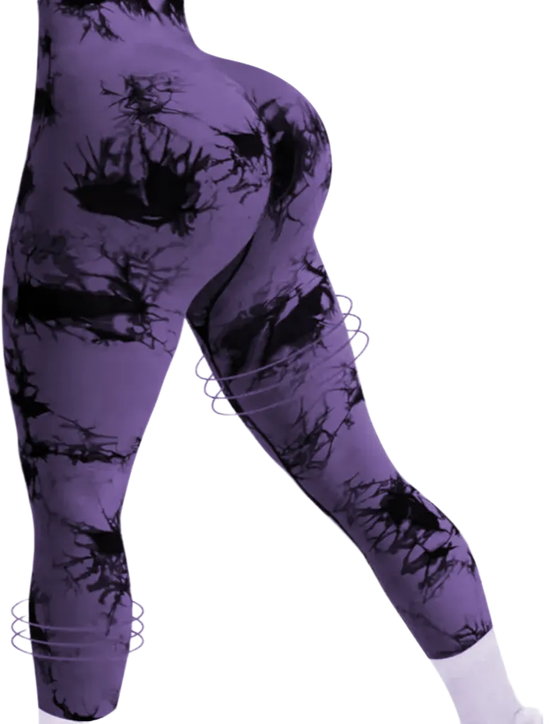 Women's High-Waisted Tie-Dye Cropped Leggings - Tummy Control