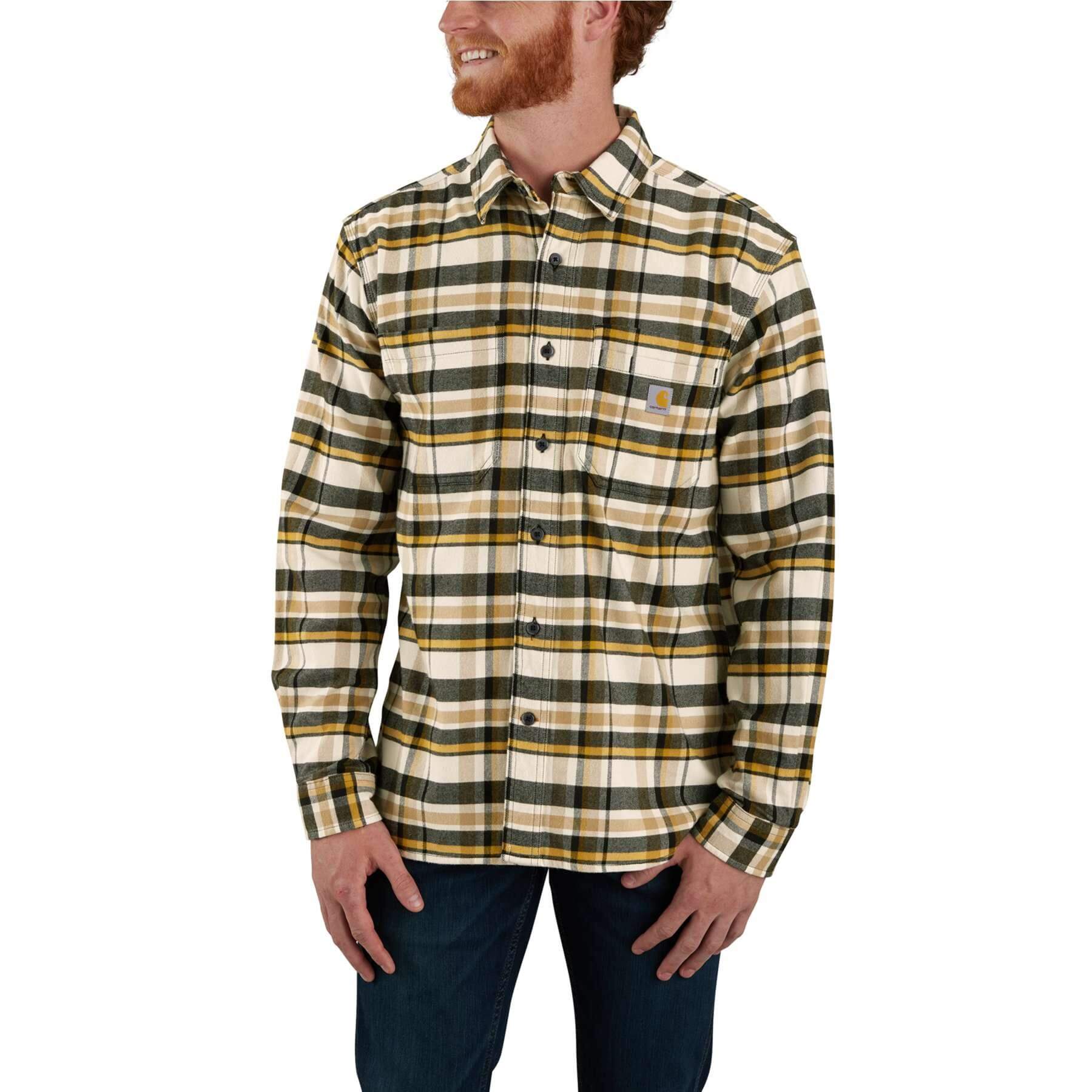 CHT Flannel Rugged Flex Relaxed Fit Midweight Long-Sleeve Plaid Shirt 106352