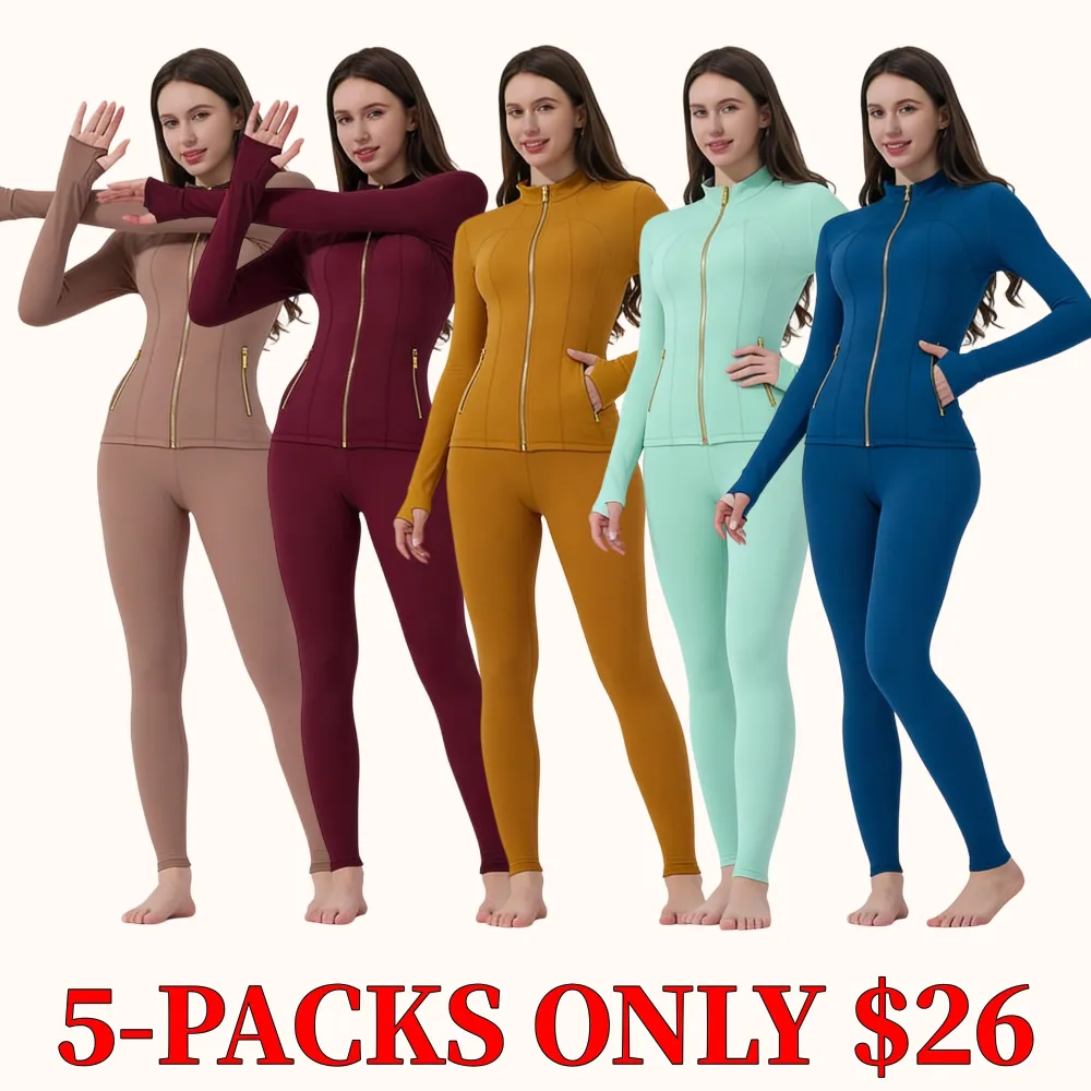 Soft brushed women's sports jacket, 25-inch inseam leggings