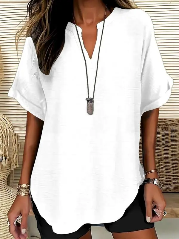 Women's Plain Shortsleeve Blouse (Just $3 Each!)