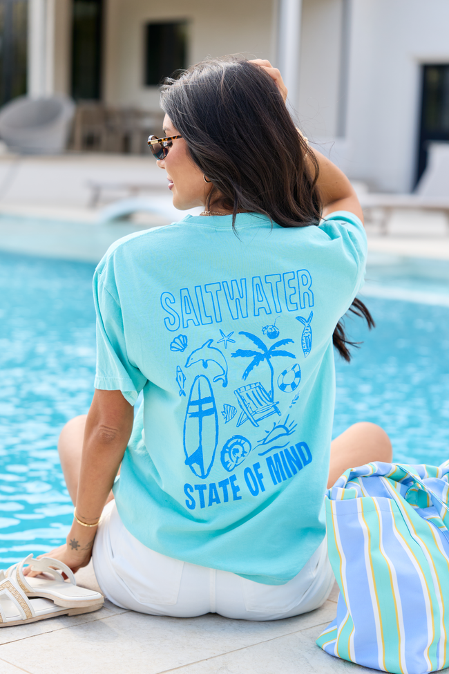 Saltwater State Of Mind Mint Graphic Tee