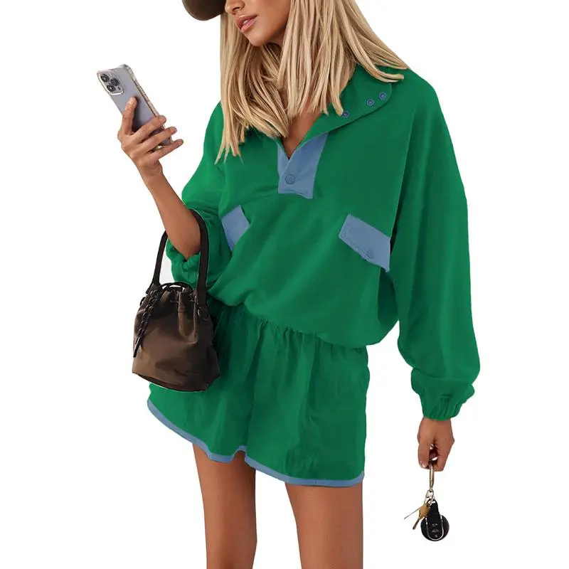 Women's Two Piece Short Sets Summer Lounge Sweatsuits(Just $3 a set!)