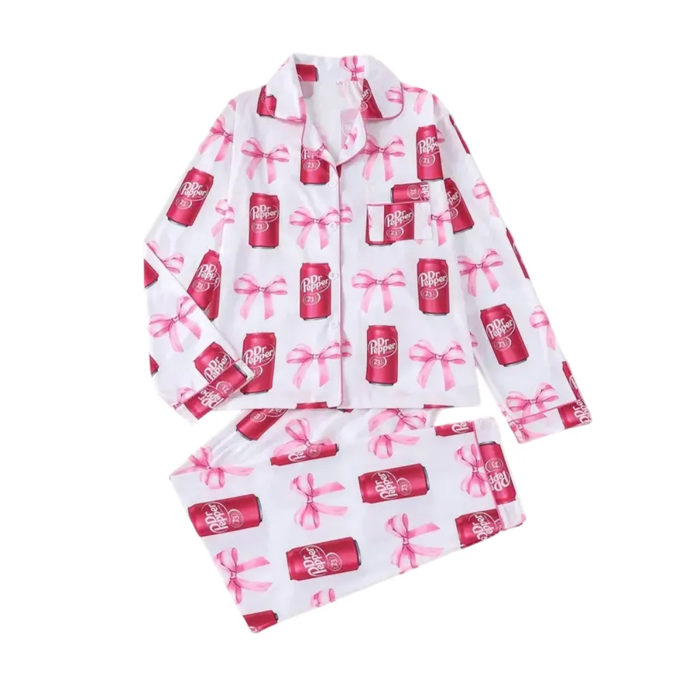 Women's Fall Winter Long Sleeve Sleepwear Set