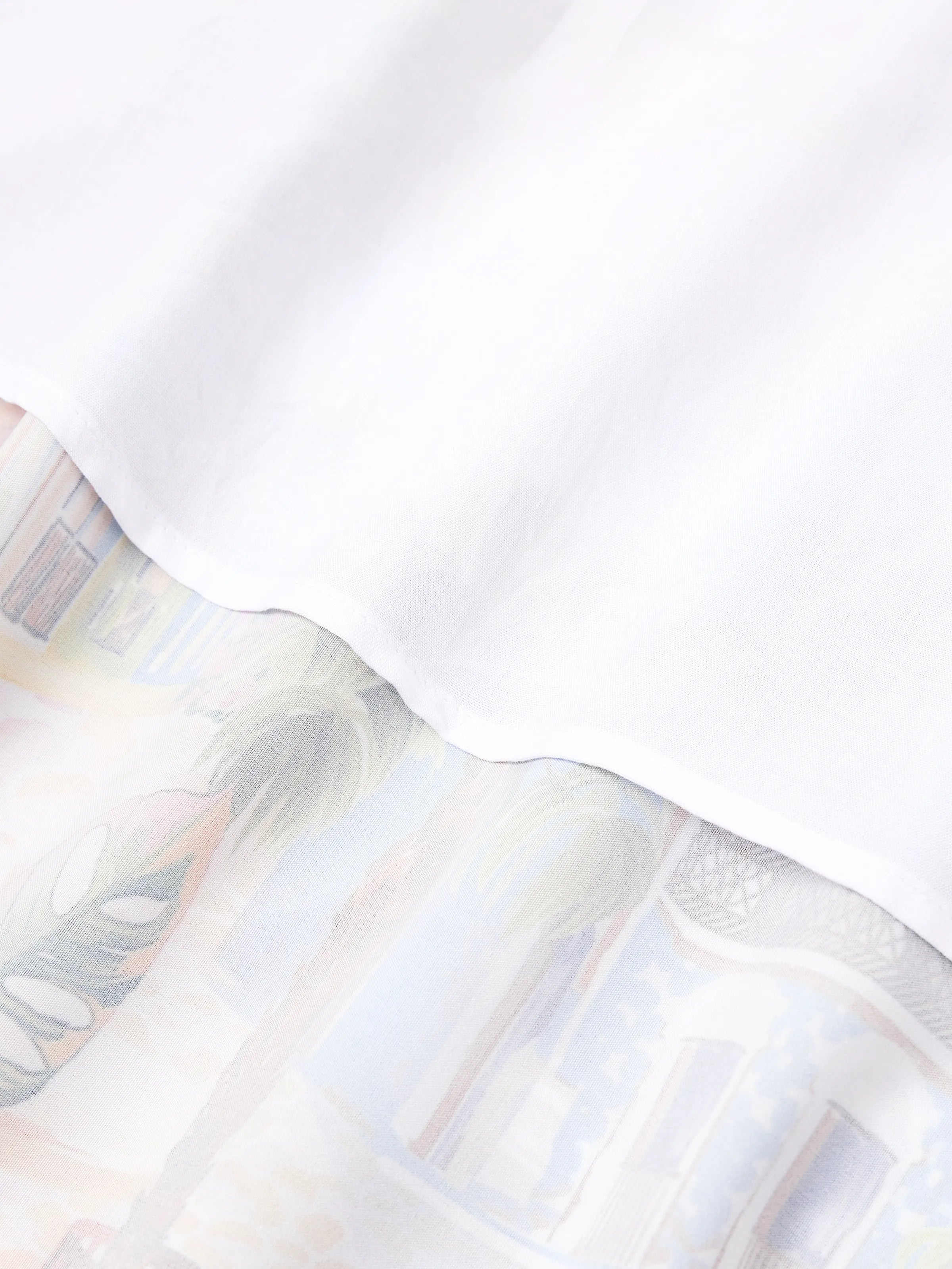 Family Matching Vacation Set Tropical Pineapple Coconut Tree Print Short-sleeve T-shirt or Hollow out Strap Dress for Summer Vacation  White