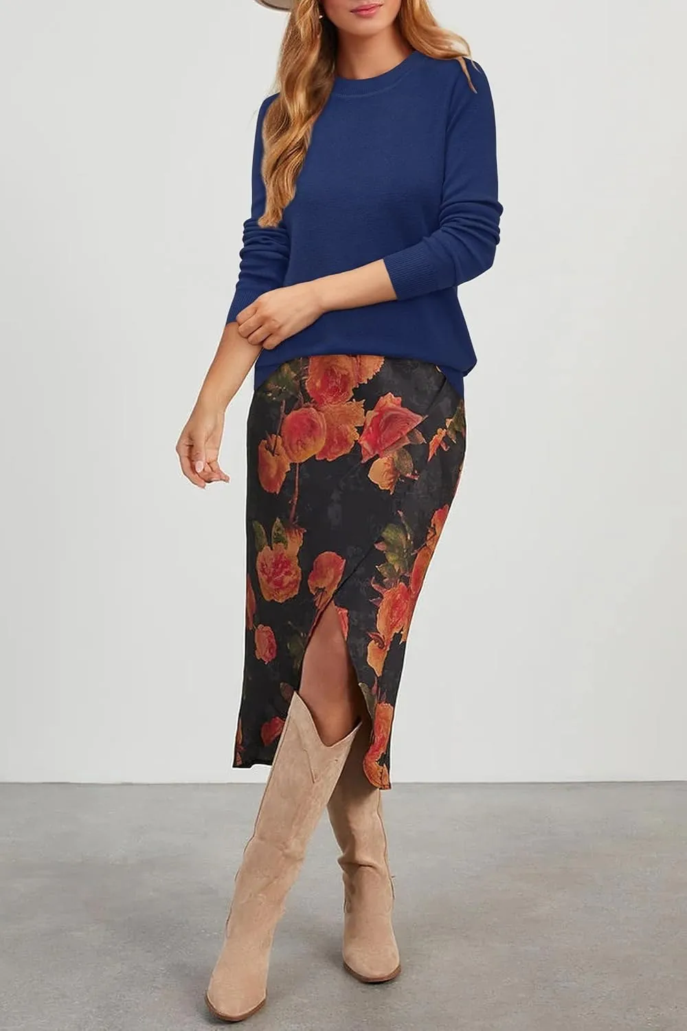 Women Fashion Wool Blend Sweater