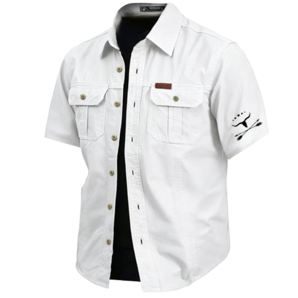 🔥Cow Print Casual Men's work shirt short sleeve