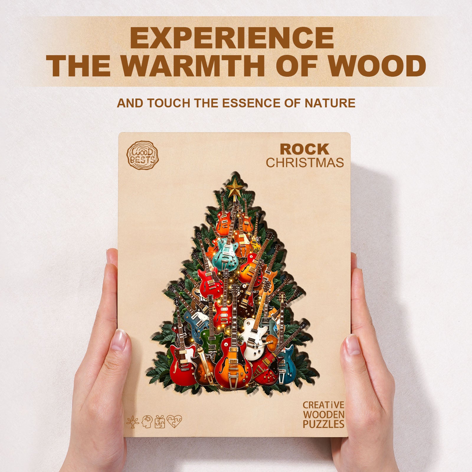 Rock Christmas Wooden Jigsaw Puzzle
