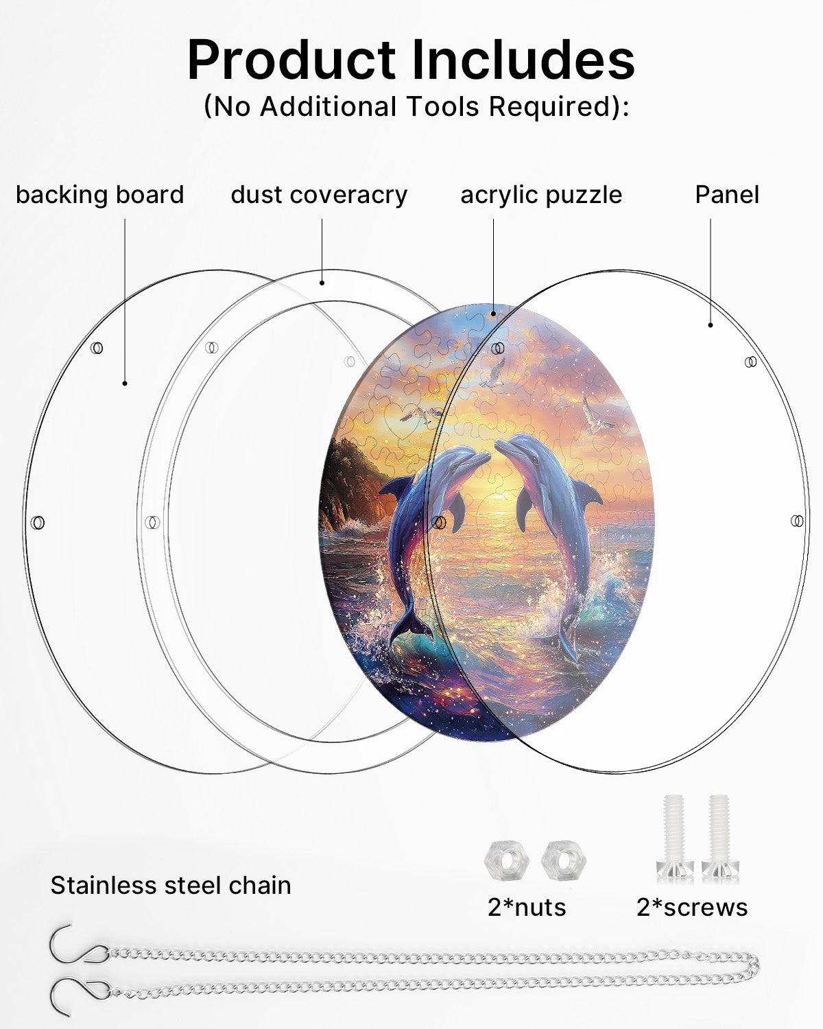 Dolphin Love Song Light Suncatcher-Acrylic Window Art