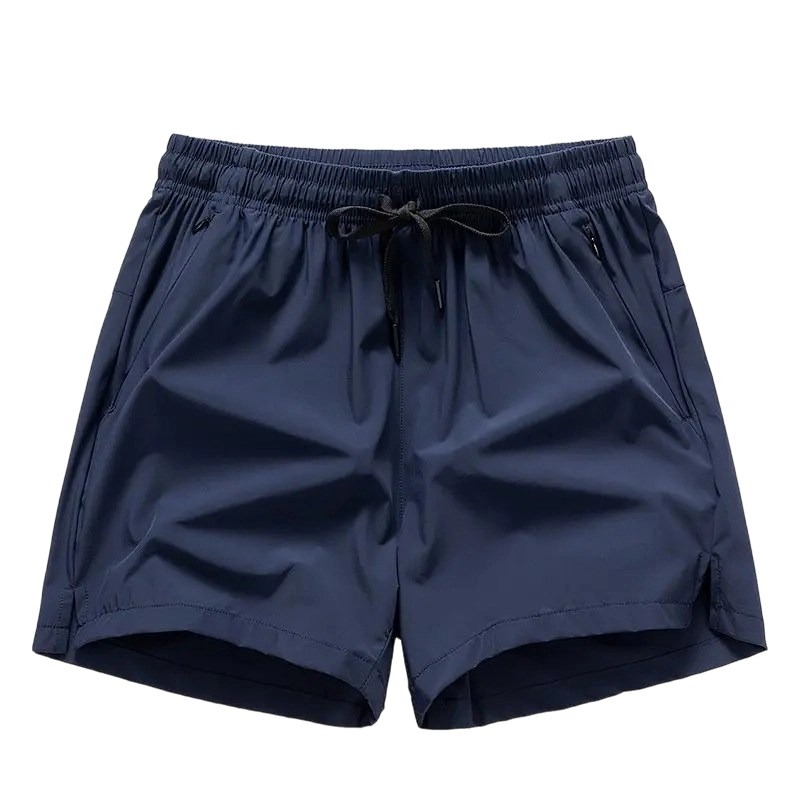 Men's Zipper Pocket Shorts, Regular Fit Casual Drawstring Waist Shorts for Daily Outdoor Wear