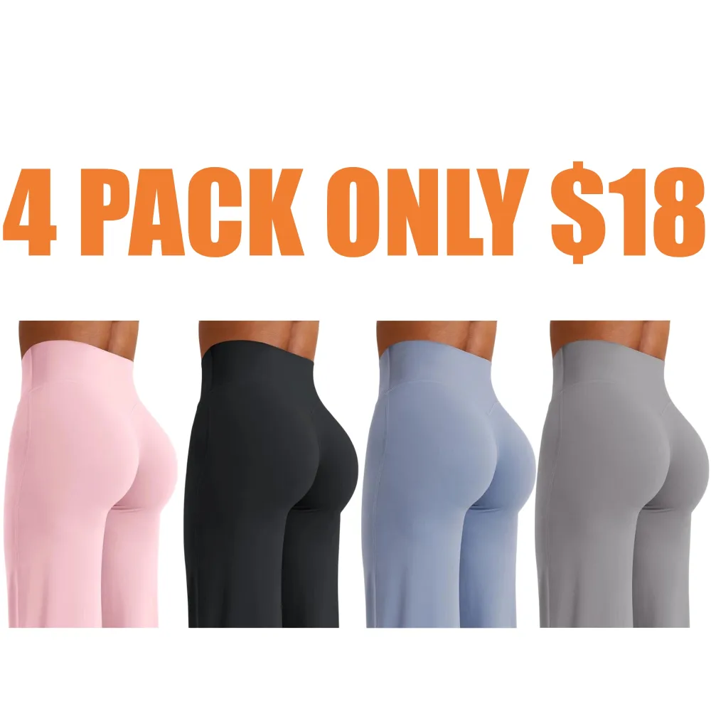 No Front Seam High Waist Straight Leg Gym Yoga Pants