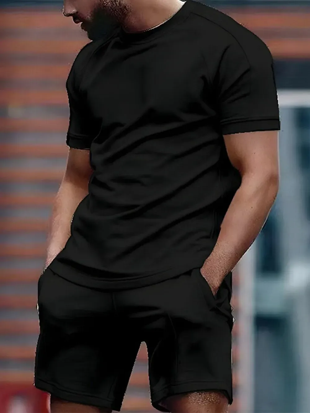 Mens Short Sets 2 Piece Outfits Fashion Summer Tracksuits Casual Set