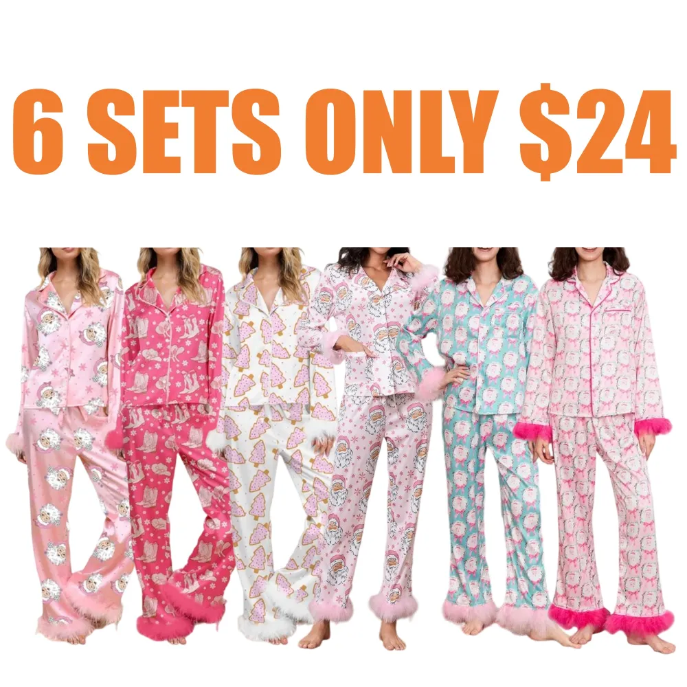 Women Christmas Pajamas Lounge Set