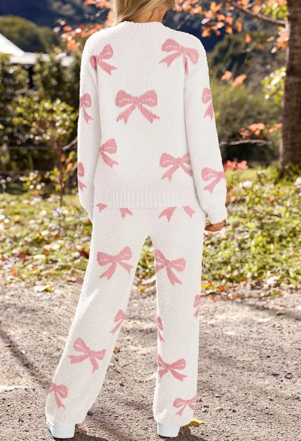 Womens Pajama Sets 2025 Fall Lounge Sweater Set