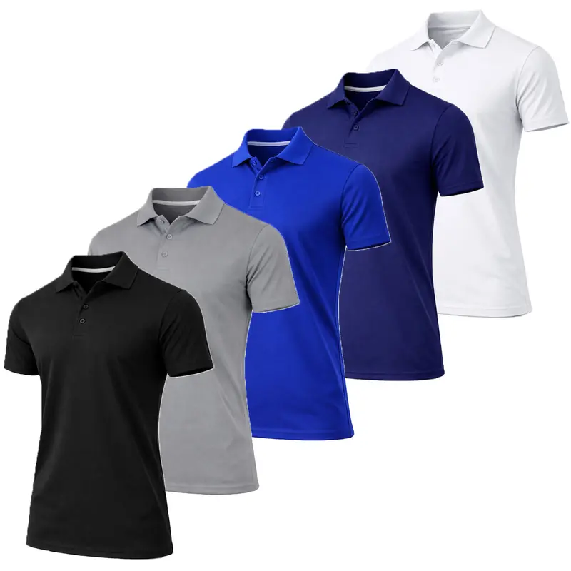🔥10-pack only $24 🔥Men's Quick Dry Polo Shirt Set