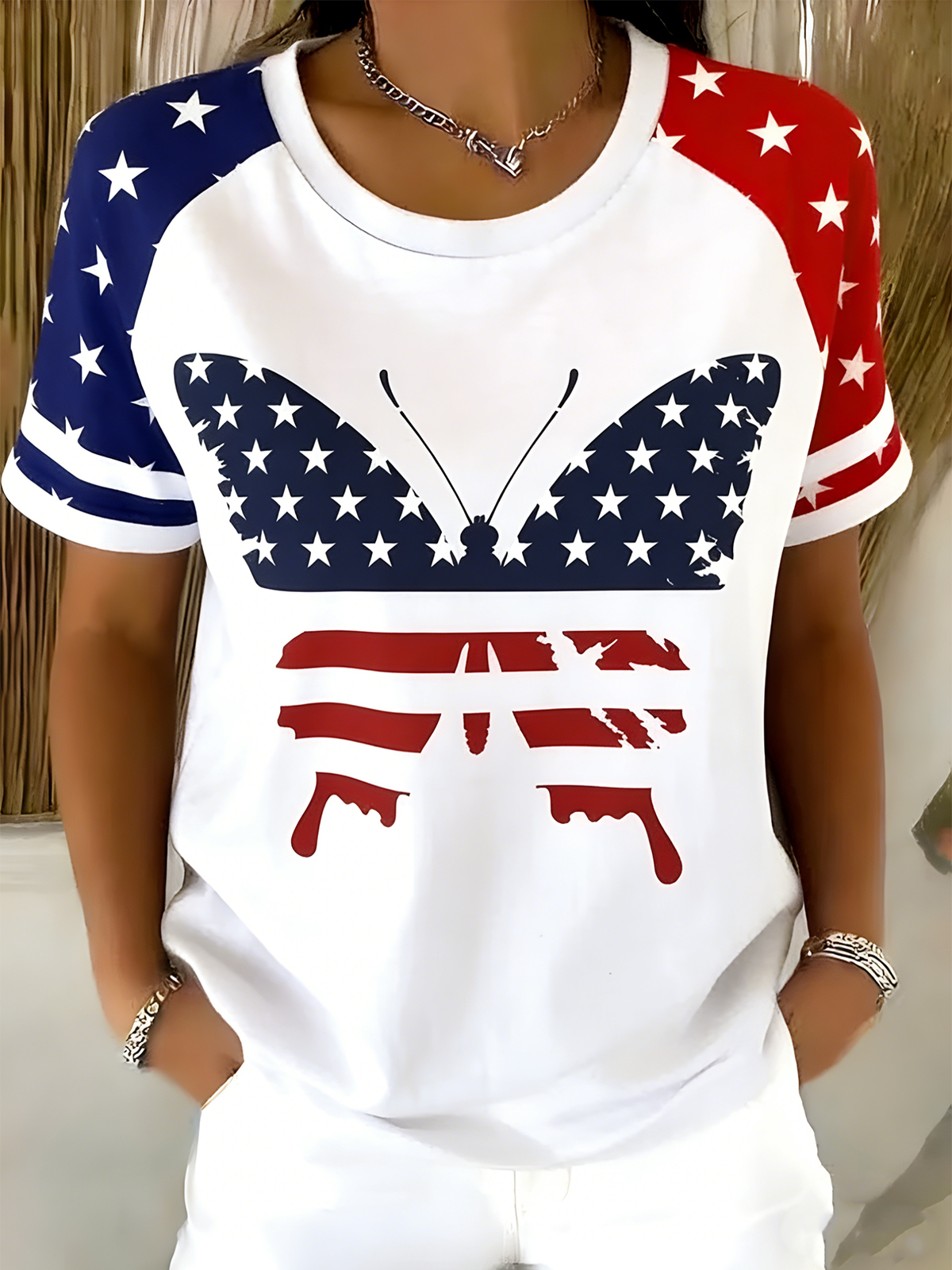 Cotton Elegant Butterfly T-Shirt