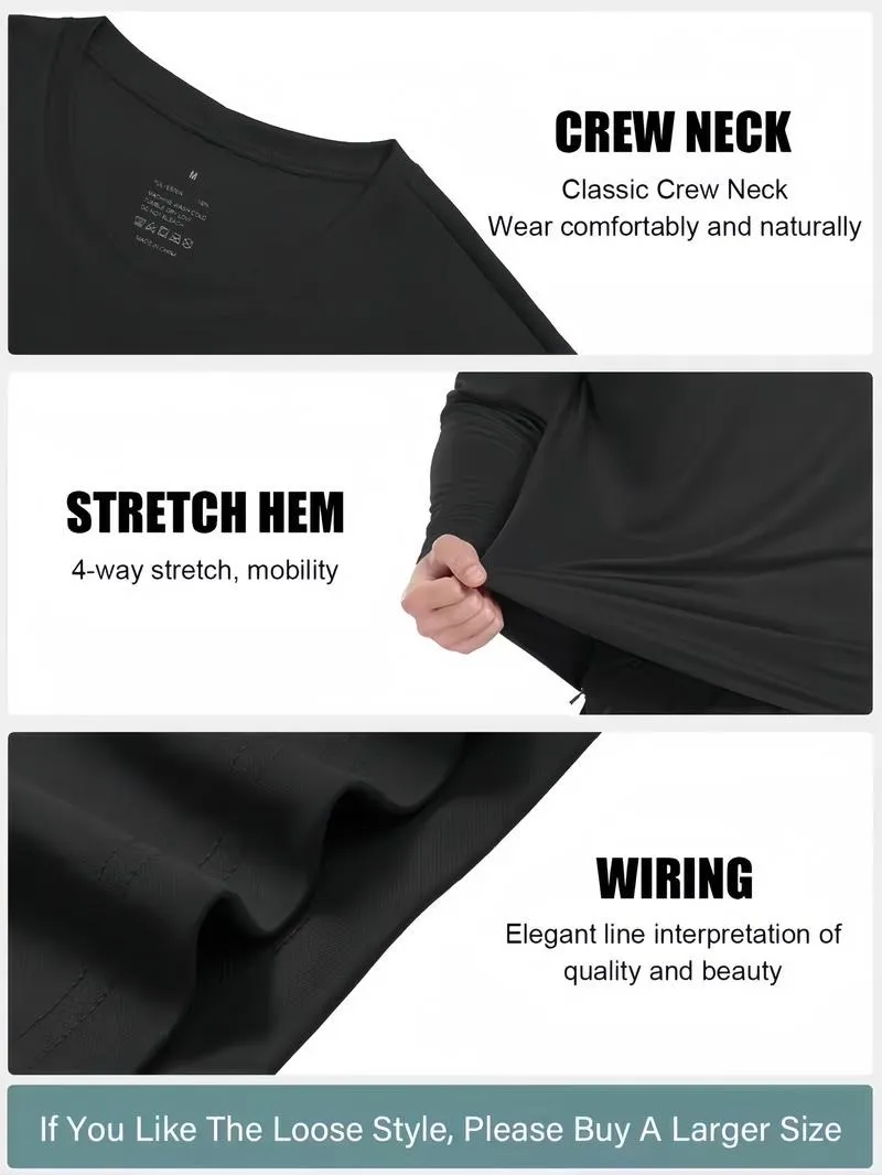 8-pack of men's long-sleeved T-shirts