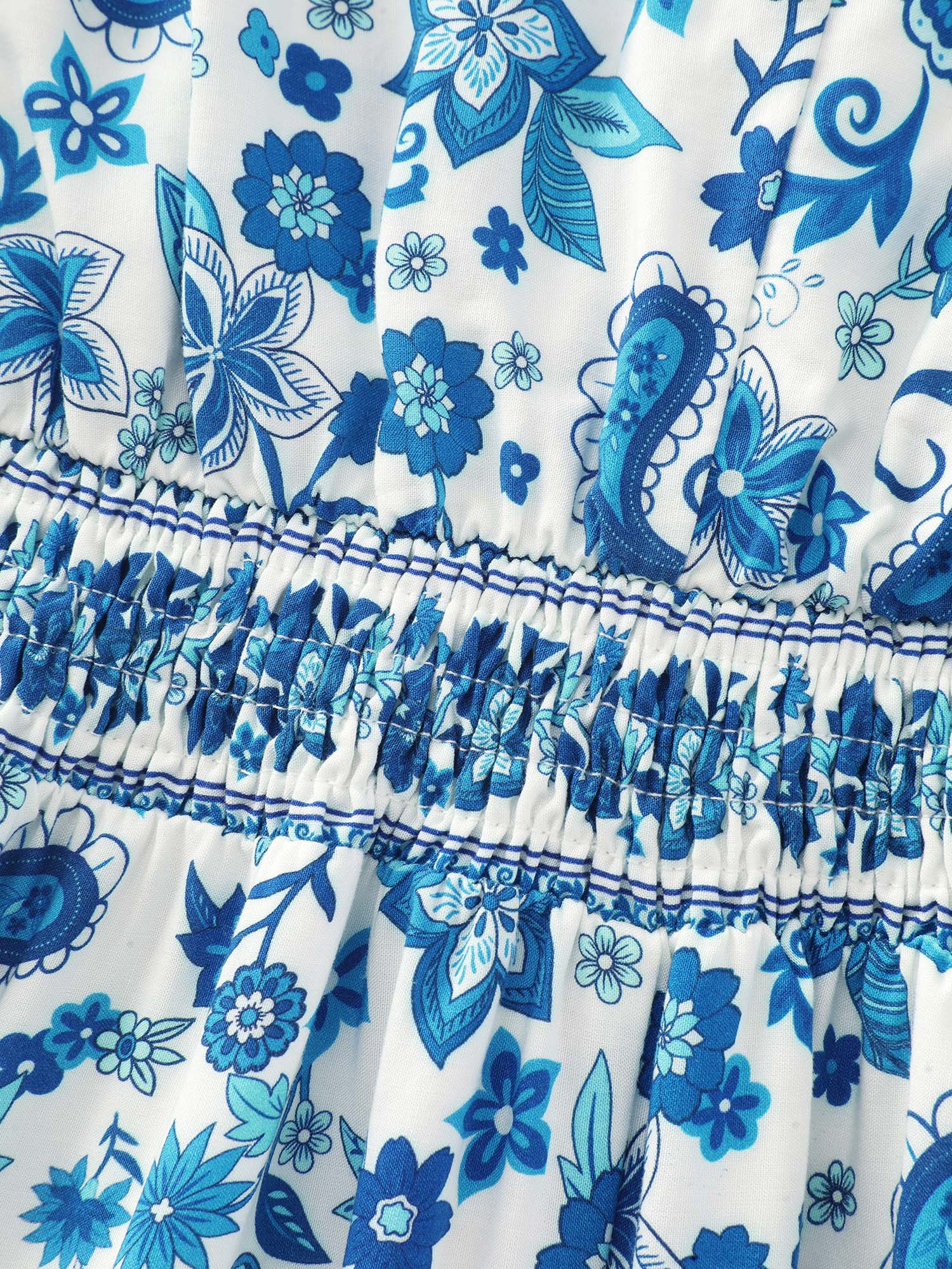 Paisley Floral Print Split Hem Maxi Dress