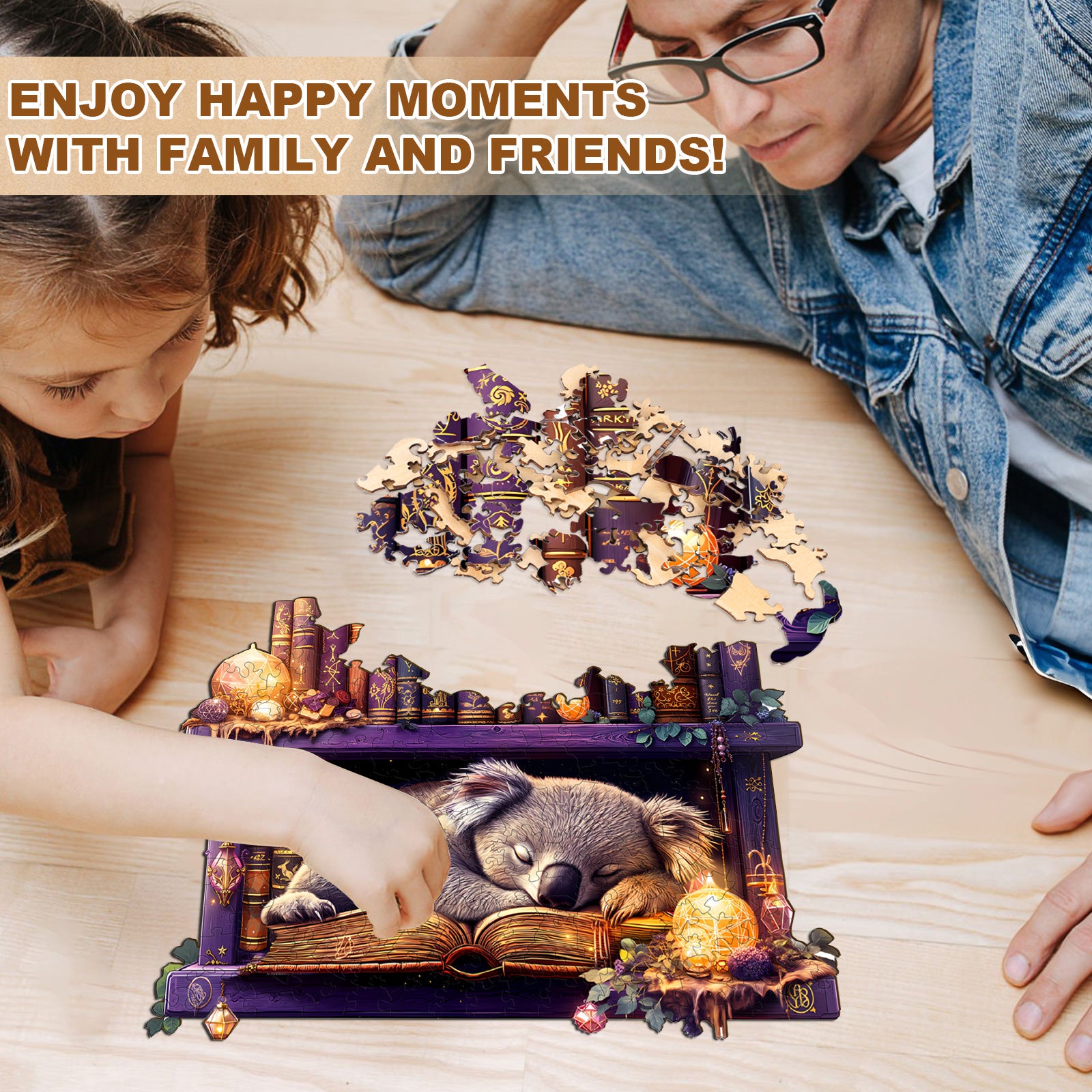 Sleep Library-Koala Wooden Jigsaw Puzzle